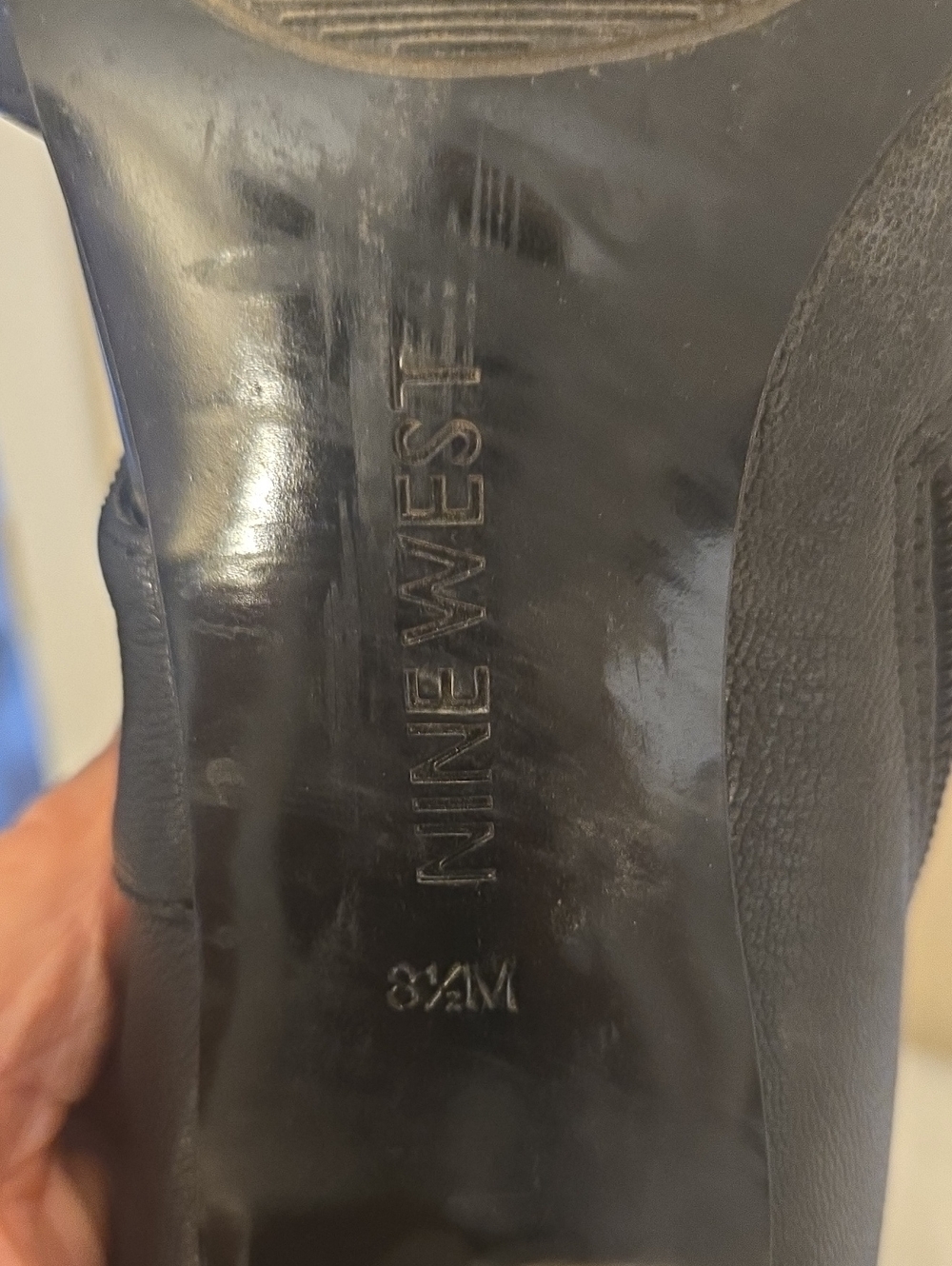 Nine West Black Peep-Toe Cutout Stiletto Heels - Picture 8 of 10